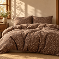 Parure de lit florale ROSIE chocolat — vue principale