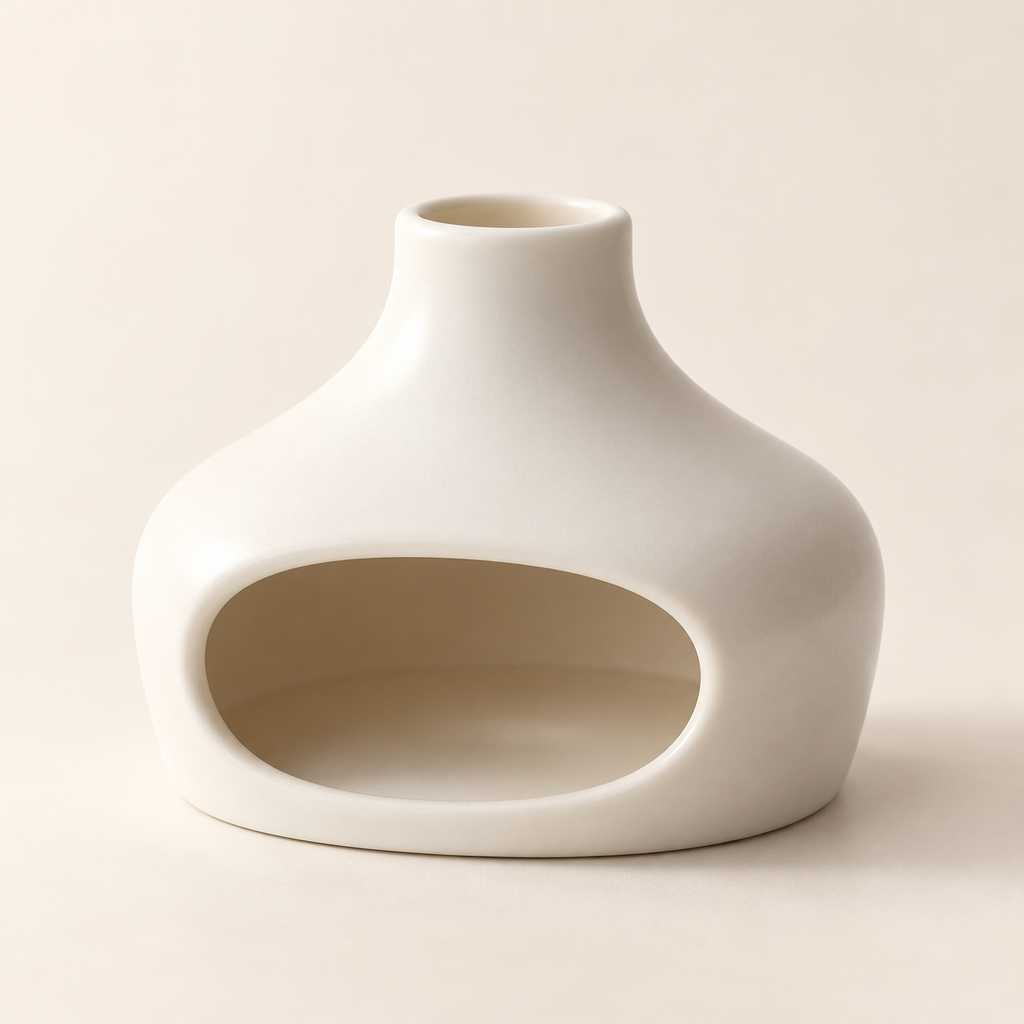 Brûleur SANA blanc en céramique, vue produit