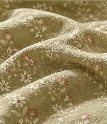Housse de couette SAUGE — détail du motif floral