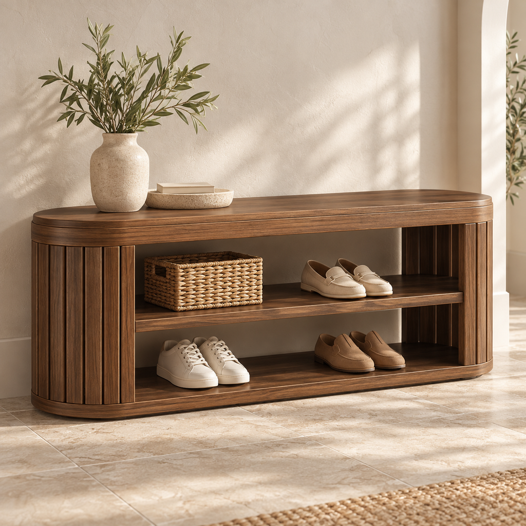 Banc d’entrée LIGNA avec rangement à chaussures